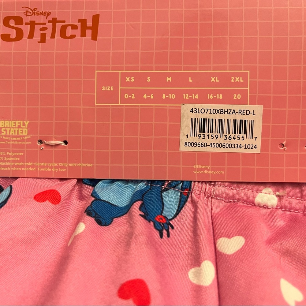Disney Stitch Boyfriend Boxers 2-Piece Set Women Large - Picture 7 of 13